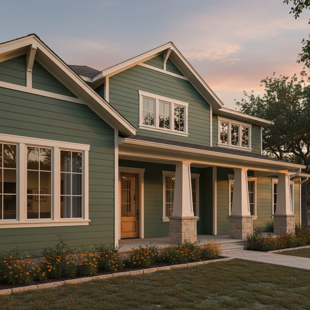 Home with fiber cement siding installed in a DFW neighborhood showing clean modern exterior