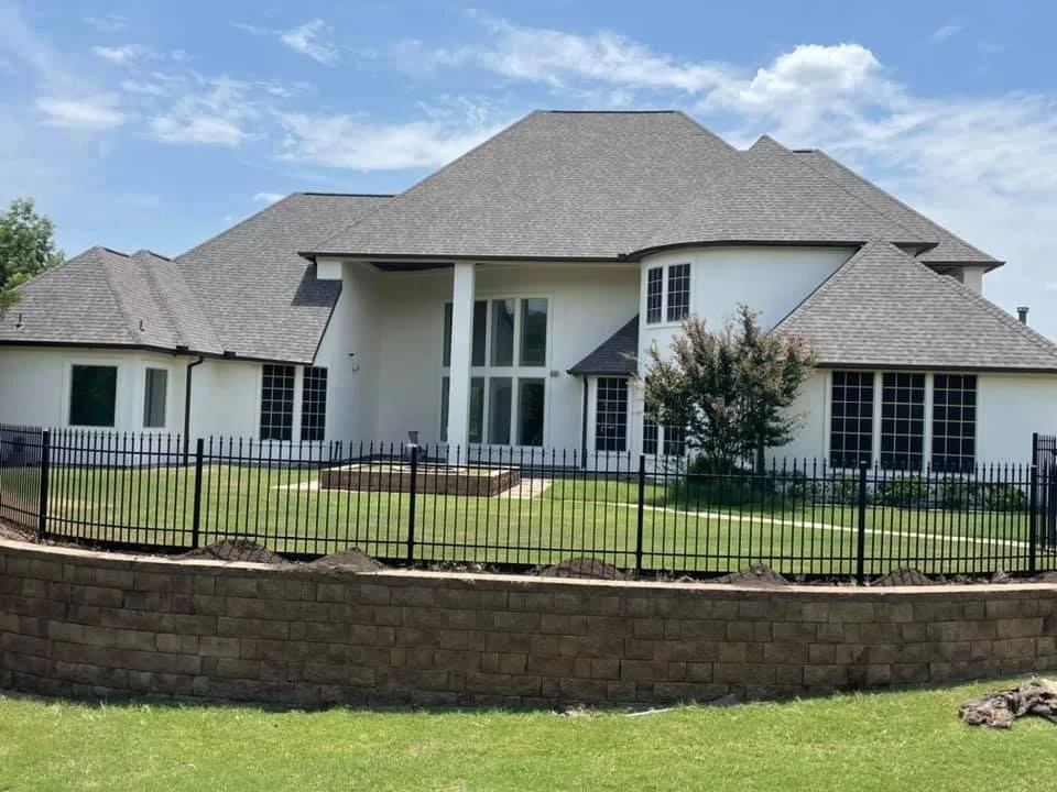 Large contemporary home exterior renovation by Golden Construction DFW